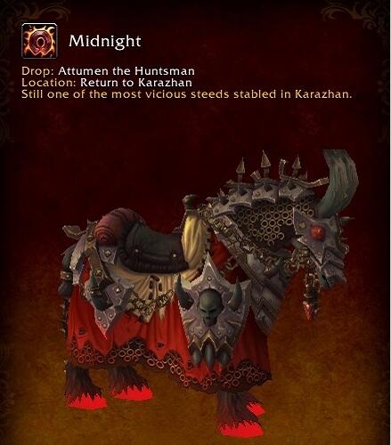 魔兽世界7.1重返卡拉赞5个新坐骑 新版午夜和夜之魇怎么获得